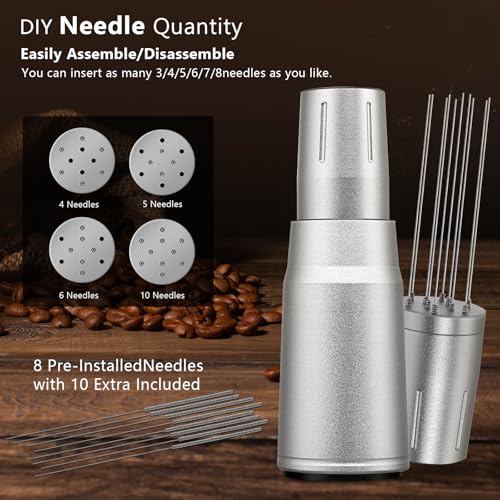 WDT Tool Espresso Distributor Accessory kit &1.7mm Thickness 150μm Mesh Puck Screen & 8 Magnets dosing ring Compatible with Breville Portafilter