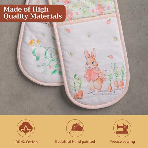 Double Oven Mitts 100% Cotton Double Oven Glove