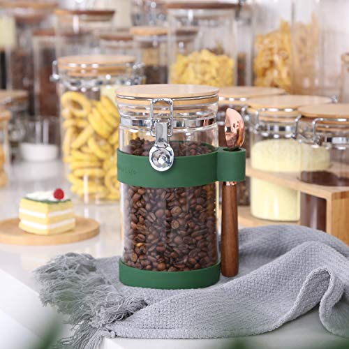 KKC Vacuum Sealed Coffee Bean Storage Container with Scoop for 1 lb Beans