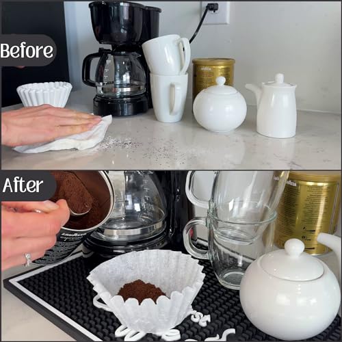 Ok But First Coffee Silicone Bar Mat for Countertop 18x12