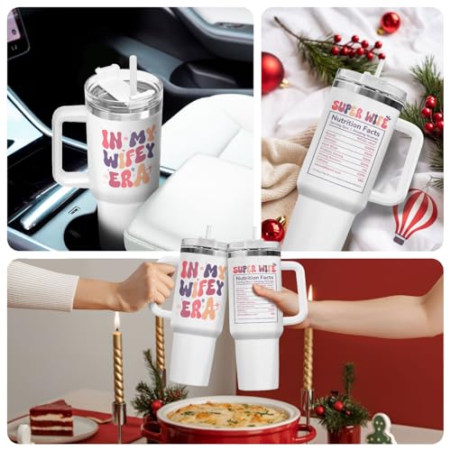 Valentine’s My Wifey Era Funny 40 oz Tumbler with Handle