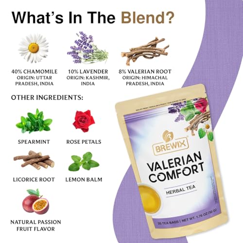 Valerian Comfort Tea for Sleep and Relaxation (25 Count)