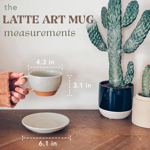 Mora Ceramic Latte Art Mug With Saucer