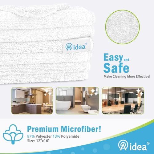 White Microfiber Cleaning Cloth (8 Count)