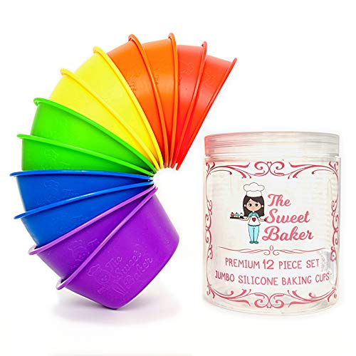 Professional Jumbo Silicone Baking Cups (12 Count)