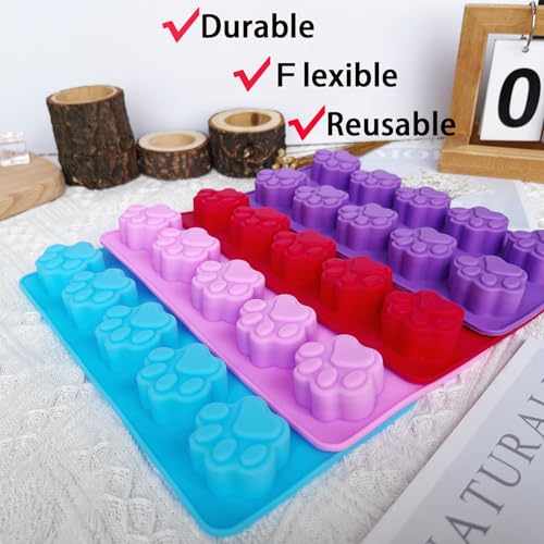 8PCS Silicone Molds Puppy Dog Paw and Bone Shape