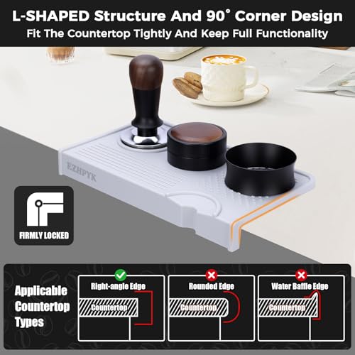 Silicone Espresso Tamping Mat for Counter Coffee Tamper Mat Grey