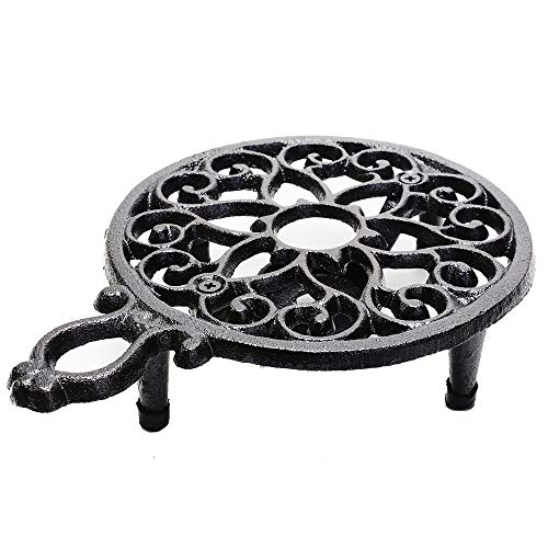 Cast Iron Teapot Warmer Dish Cups Heater Pot Trivet