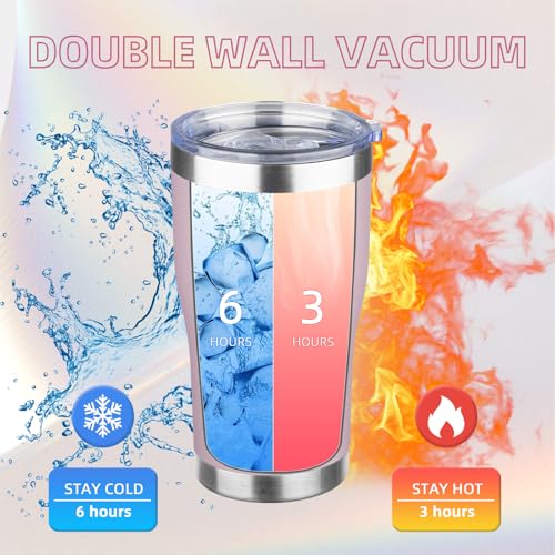 20oz Insulated Tumbler with Lid Straw Travel Coffee Mug
