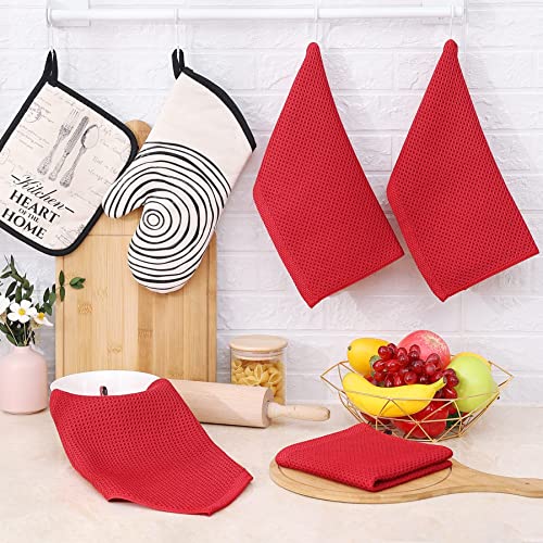 100% Cotton Waffle Weave Kitchen Dish Cloths 12 (12 Count)