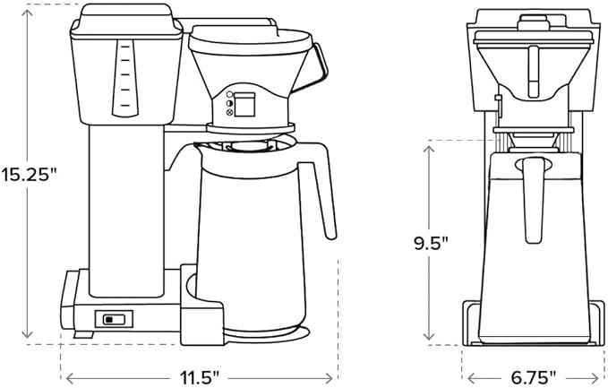 Technivorm Moccamaster 79112 KBT Coffee Brewer, 40 oz, Polished Silver