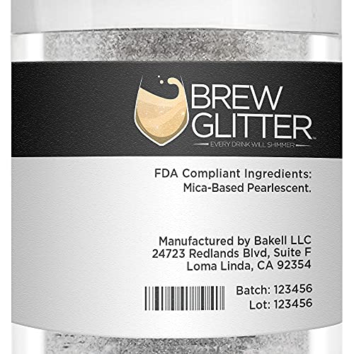 White BREW GLITTER Edible Glitter For Drinks