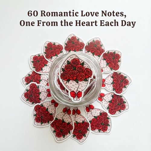Love Notes Jar with 60 Romantic Messages