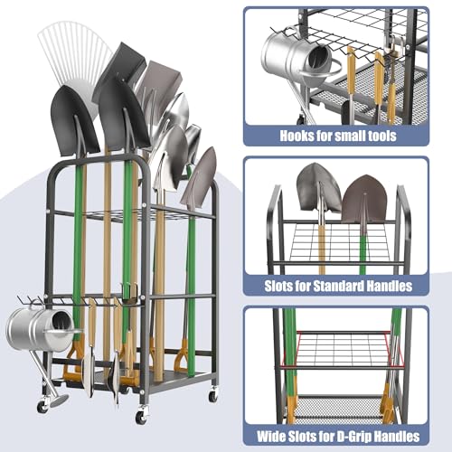 Garden Tool Organizer with Wheels
