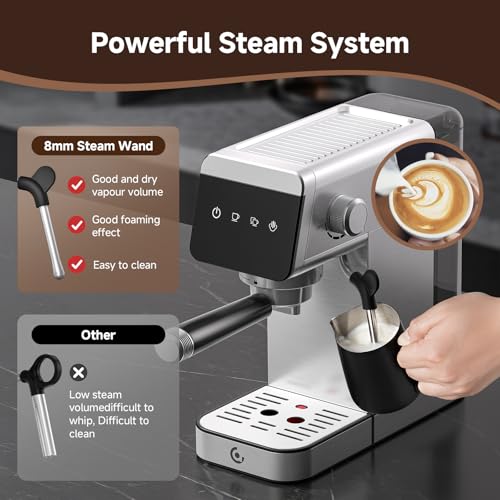 Compact Espresso Machine with Milk Frother