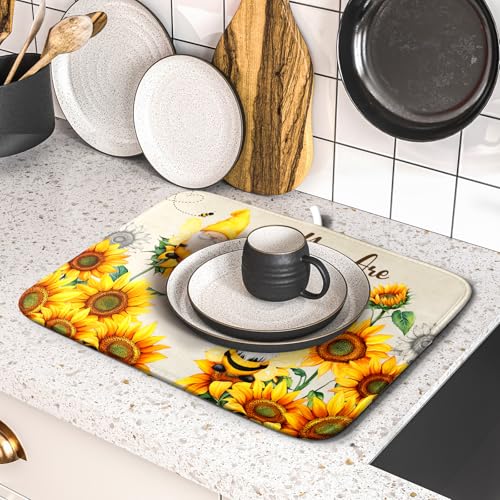 Bee Gnomes Dish Drying Mat