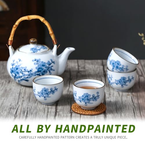 Japanese Tea Set Porcelain Tea Set with Teapot and Tea Cup Set for 4