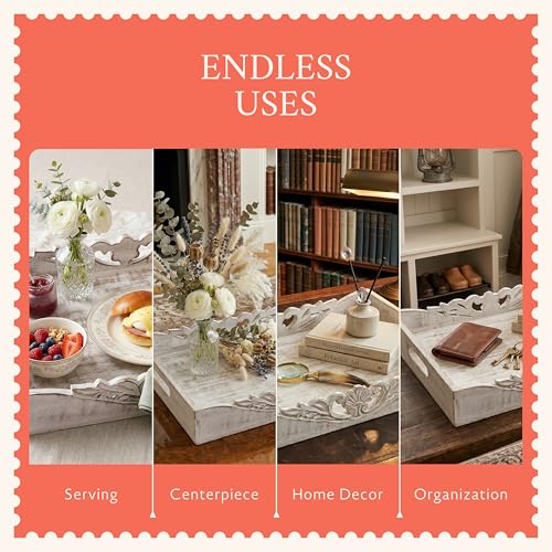 Orchid Mango Wood Serving Tray