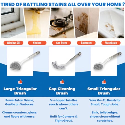 3 Pack Shower Brush for Cleaning (3 Count)