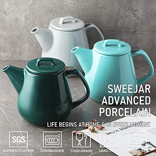 Sweejar 40oz Tea pot with Removable Stainless Steel Infuser