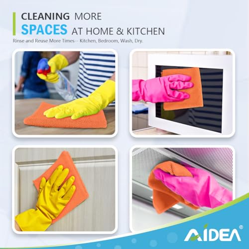 Orange Microfiber Cleaning Cloth (12 Count)