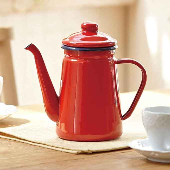 Grade Enamel Coffee Pot Pour Over Milk Water Jug Pitcher Barista Teapot Kettle For Gas Stove and Induction Cooker