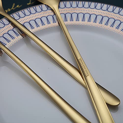 Gold Long Handle Coffee Spoons (6 Count)