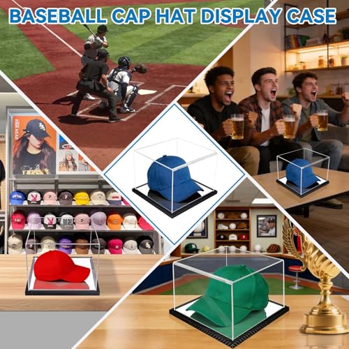 Clear Hat Display Case Acrylic Baseball Cap Holder Stand