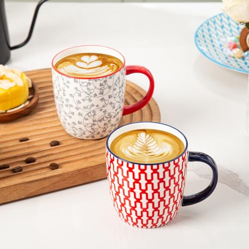 10 Oz Ceramic Coffee Mugs Set of 6 (6 Count)