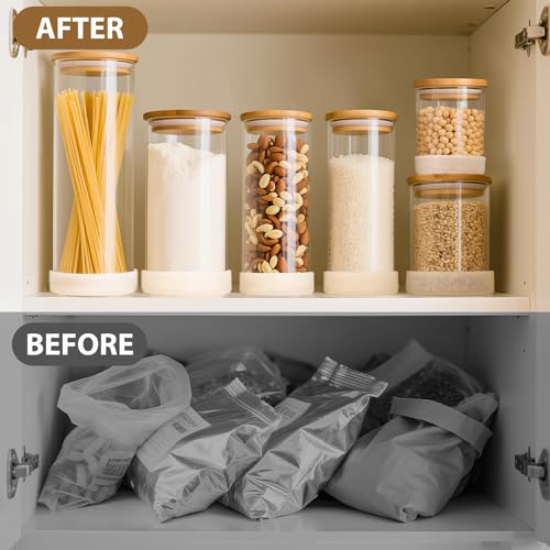 Glass Storage Containers with Bamboo Lids (7 Count)