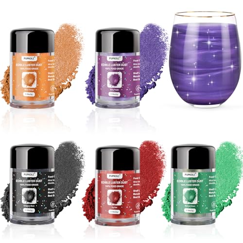 5 Colors Edible Glitter Set (2 Ounce)