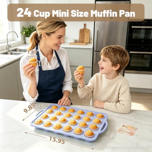Blue Mini Silicone Cupcake Pan (2 Count)