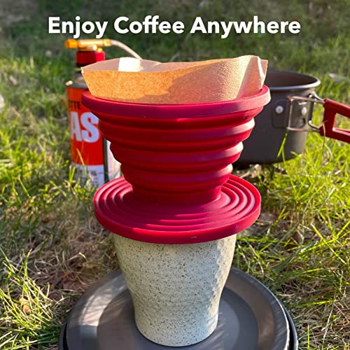 Collapsible Pour Over Coffee Dripper for Camping & Travel