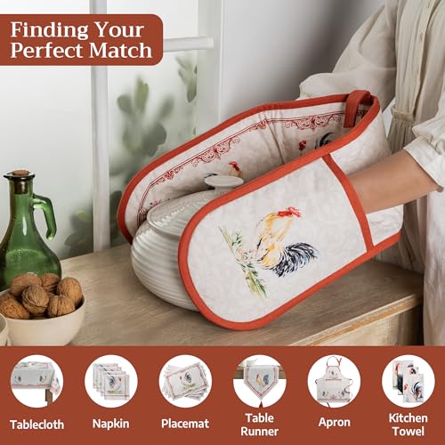 Double Oven Mitts 100% Cotton Double Oven Glove