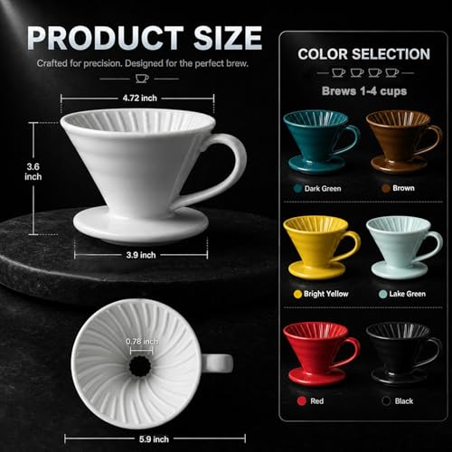 Ceramic Pour Over Coffee Dripper