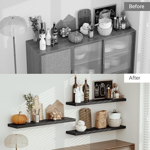 Single Floating Shelves 48x10” Set of 1