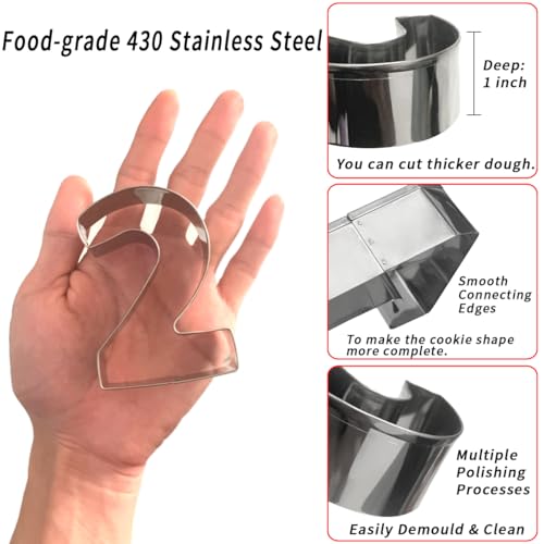 Number Cookie Cutters Shapes 9pcs (10 Count)
