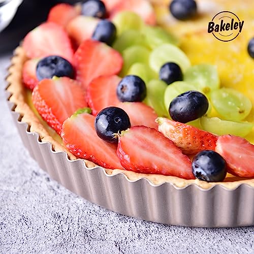 11 Inch Round Tart Pan with Loose Removable Bottom