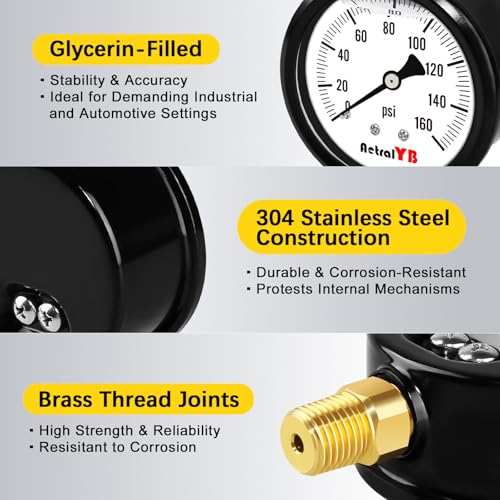 0 160 Psi Pressure Gauge