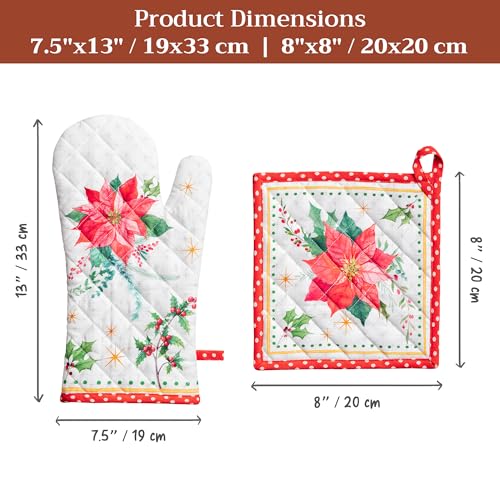 100% Cotton Oven Mitt & Pot Holder Set (2 Count)