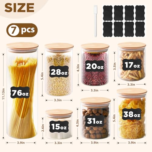 Glass Food Storage Jars (7 Count)