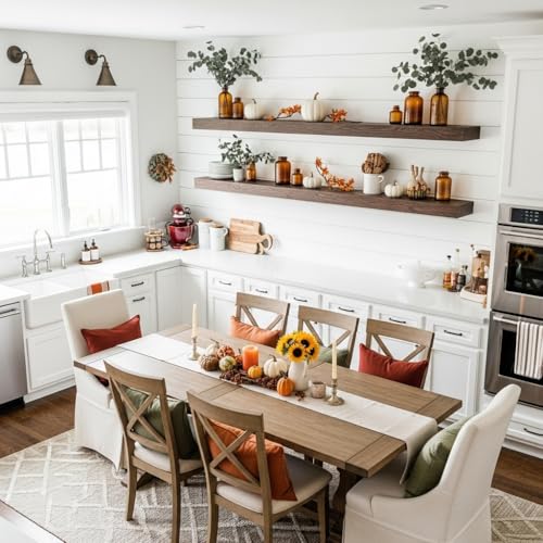 Reclaimed Wood Floating Wall Shelf (3 Count)