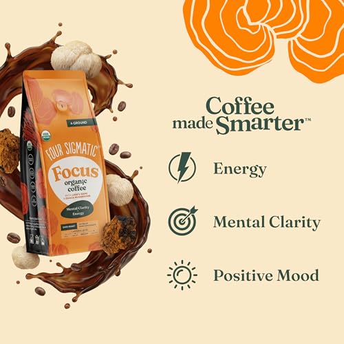 Organic Focus Mushroom Ground Coffee (12 Ounce)