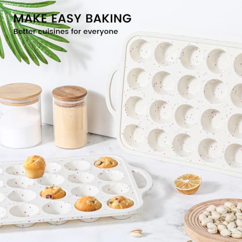 Mini Muffin Pan with Metal Reinforced Frame (2 Count)