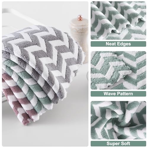 12 Pack Irregular Waves Kitchen Dish Cloths (12 Count)