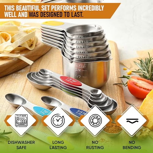 15 Magnetic Measuring Cups & Spoons Set w