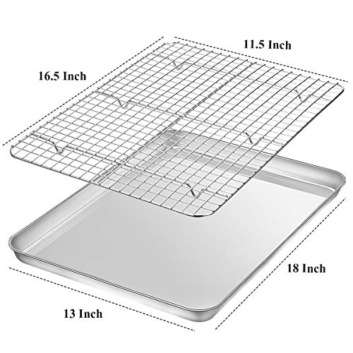 Baking Sheet with Rack Set [2 Pans + 2 Racks]