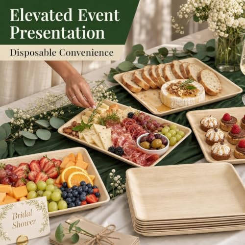 Disposable Bamboo 14" x 10" Trays (200 Count)