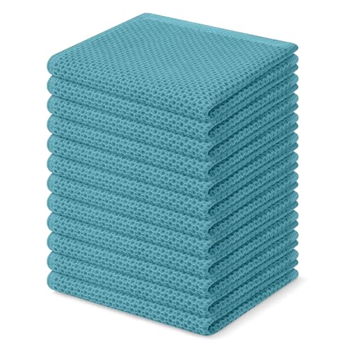 100% Cotton Waffle Weave Kitchen Dish Cloths 12 (12 Count)
