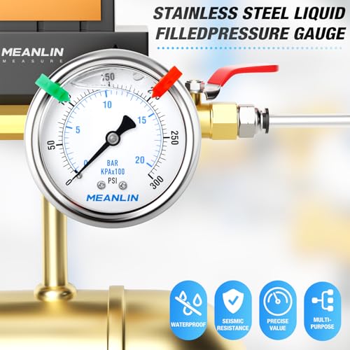 0~300Psi Liquid Filled Pressure Gauge 1